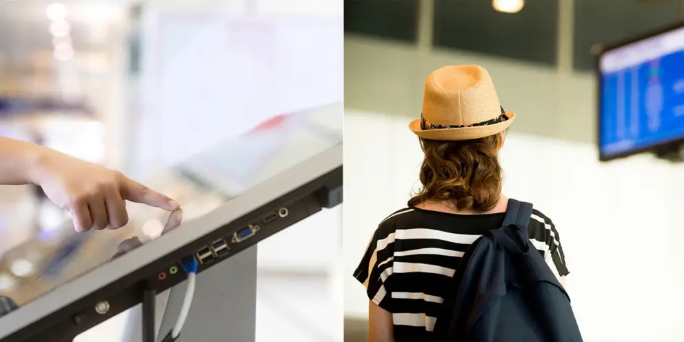 letisko skener turistka