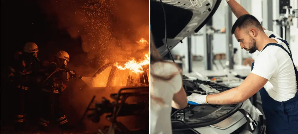 auto automechanik požiar