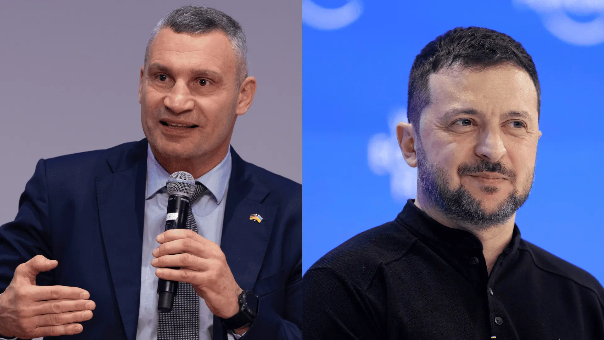 Vitalij Kličko a Volodymyr Zelenský