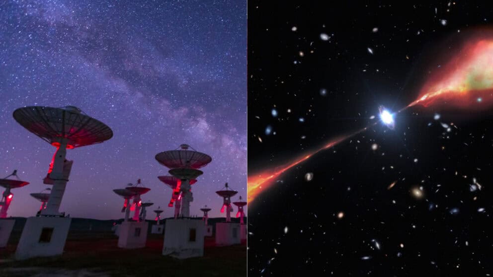 teleskop vesmír lúč