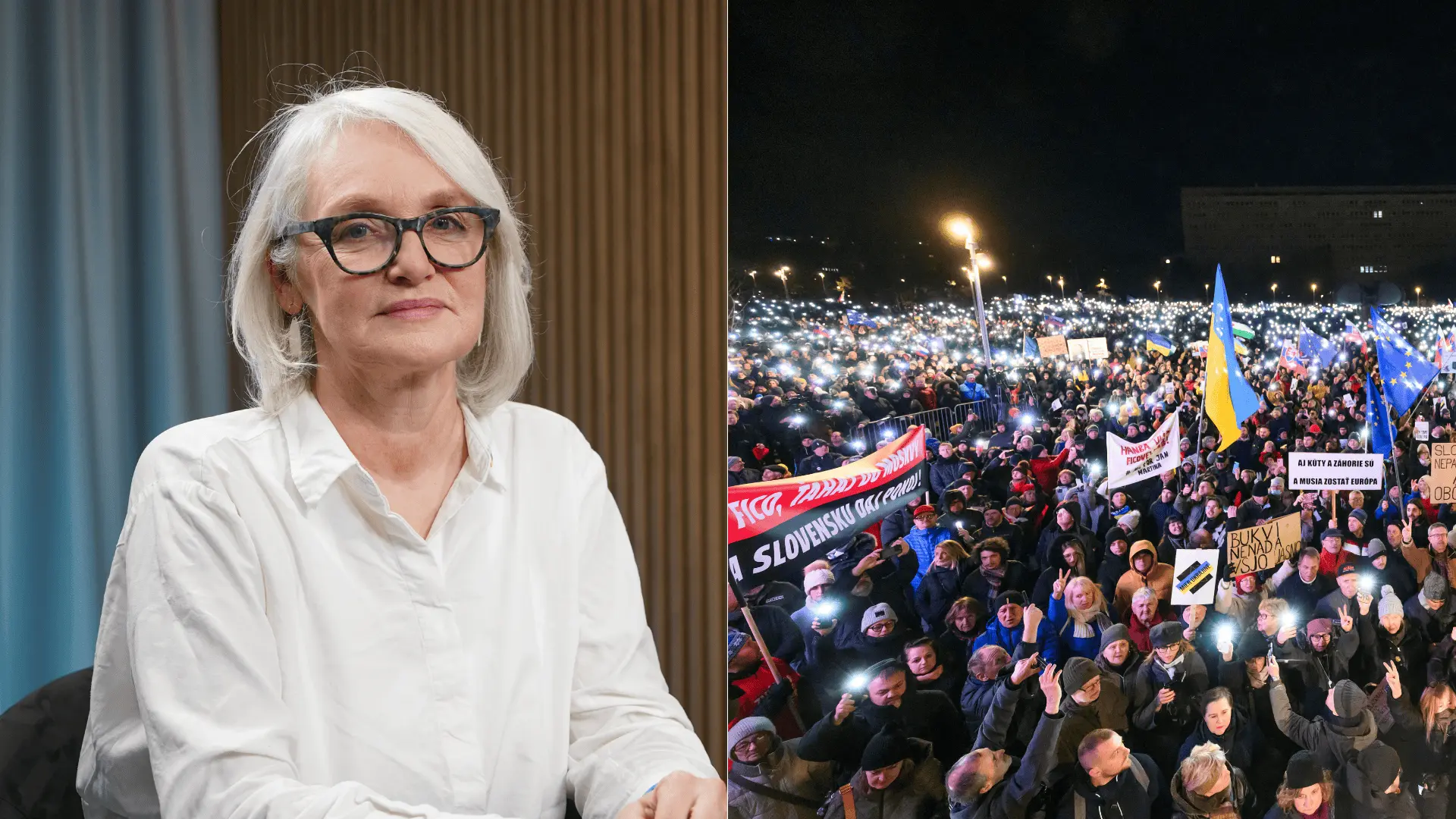 Lucia Štasselová téma s Petrom Bielikom protesty