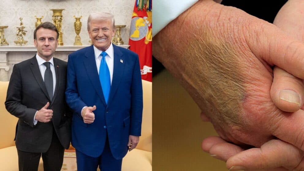 Emmanuel Macron a Donald Trump