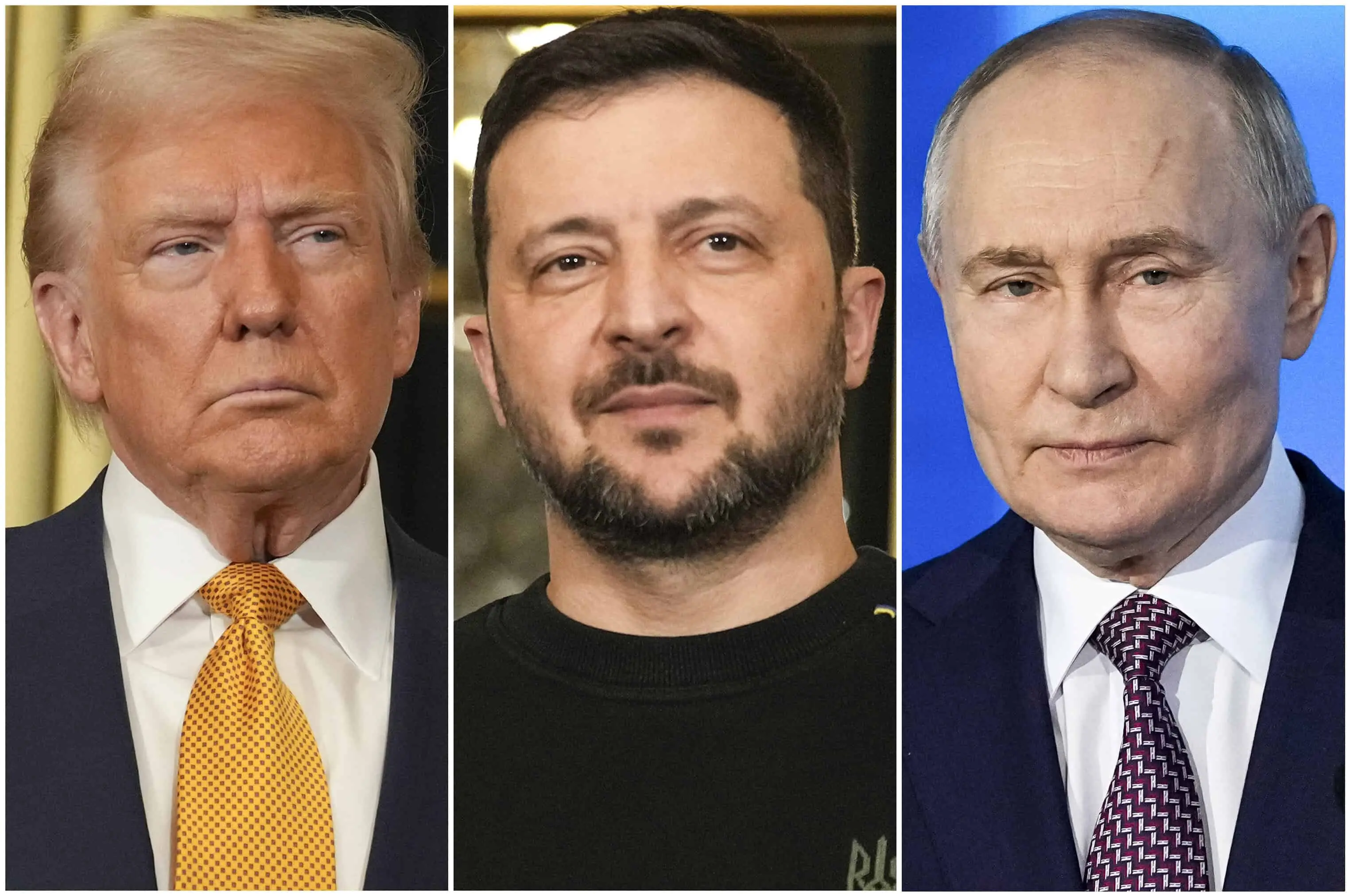 Donald Trump Volodymyr Zelenskyj Vladimir Putin