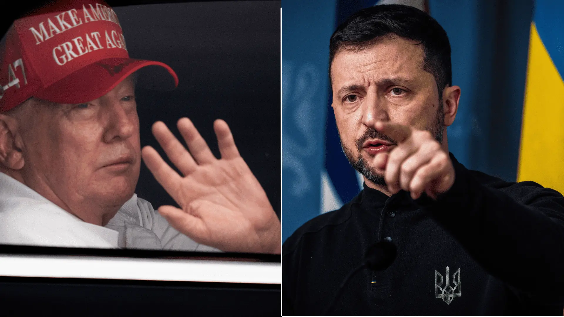 Donald Trump a Volodymyr Zelenskyj