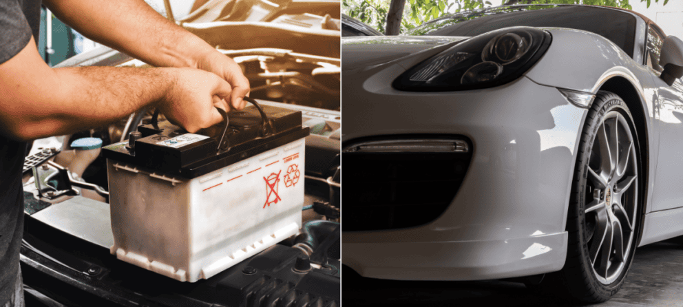 autobatéria, auto Porsche