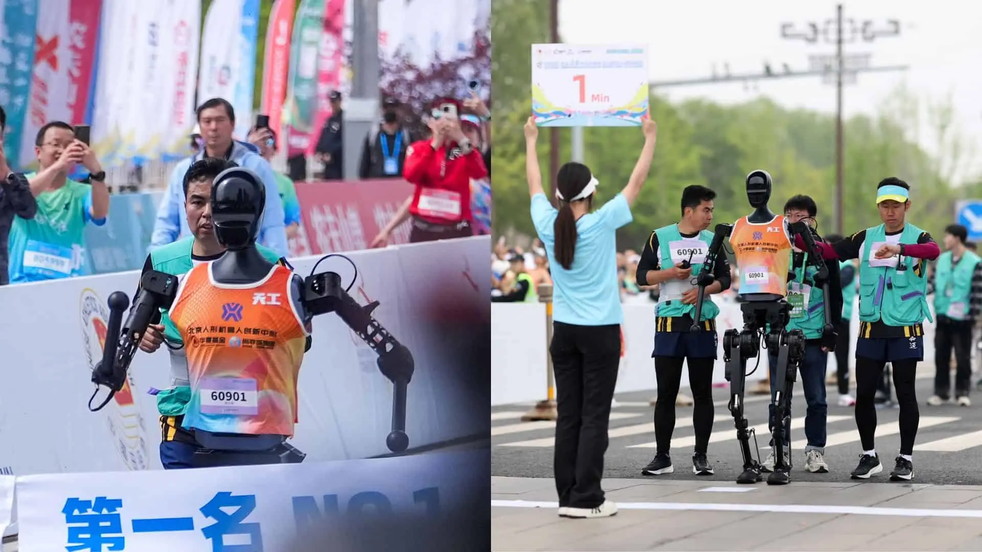 Humanoidní roboti si v Číne zabehli prvý polmaratón