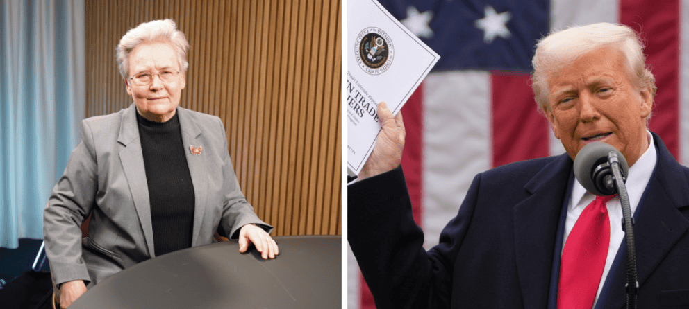 Brigita Schmögnerová, Trump, clá