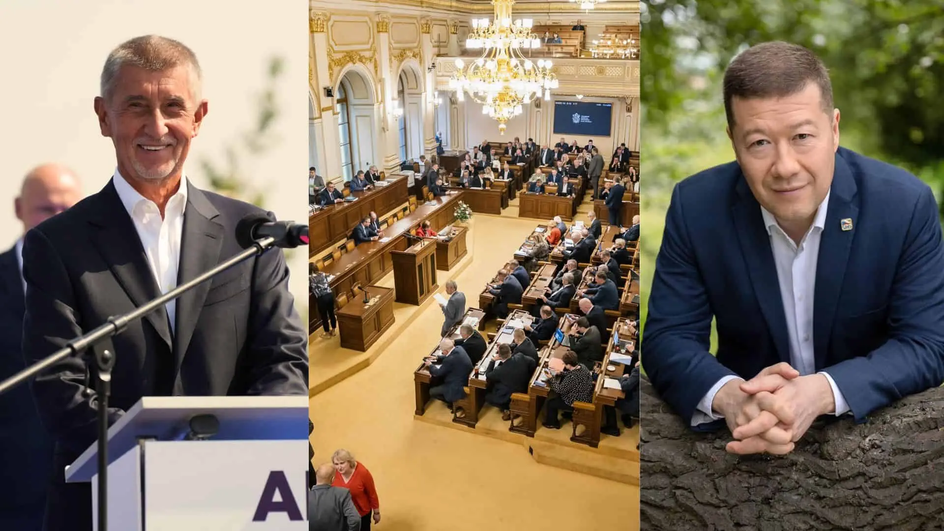 Kto ovládne českú politickú scénu podľa prieskumu? Andrej Babiš (vľavo) či Tomio Okamura (vpravo).