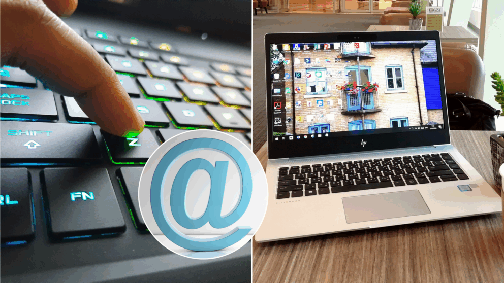 zavináč počítač klávesnica