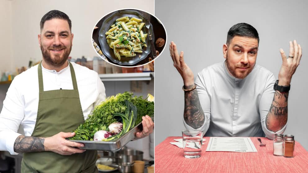 Martin Novák recept na špenátové penne