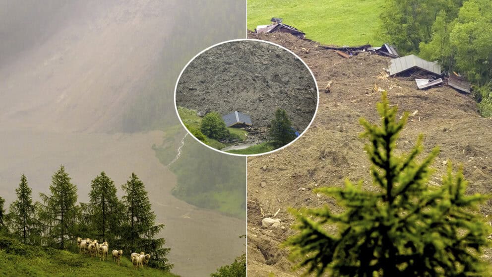 Švajčiarsko zosuv pôdy na dedinu Blatten