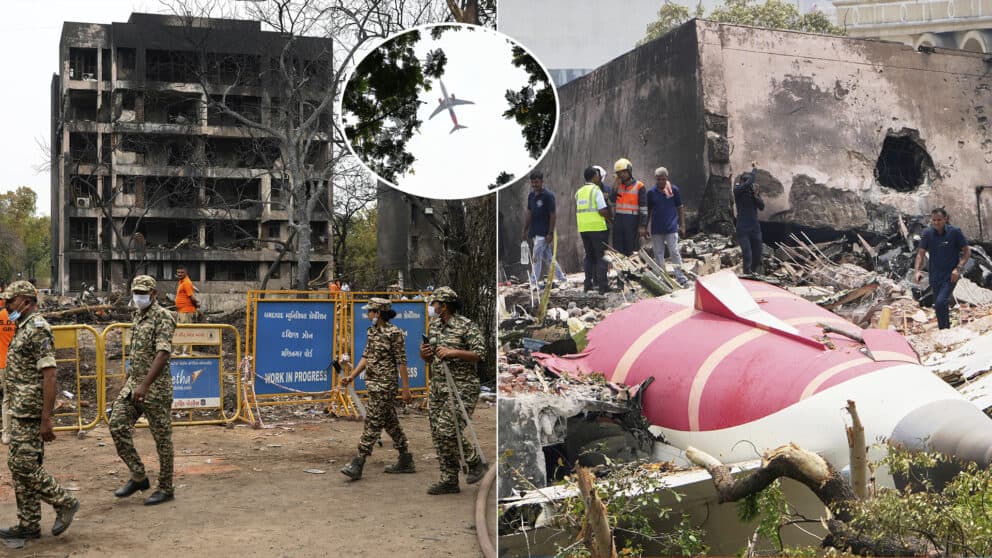 India havária lietadla