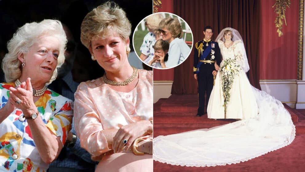 Princezná Diana a jej matka Frances Shand Kydd, svadba Charles