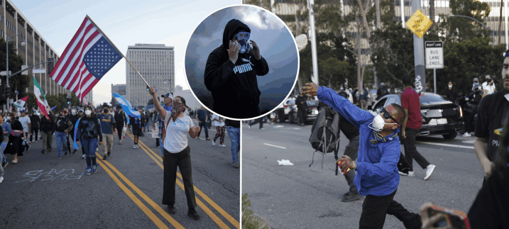 Los Angeles, protesty, USA, imigrácia
