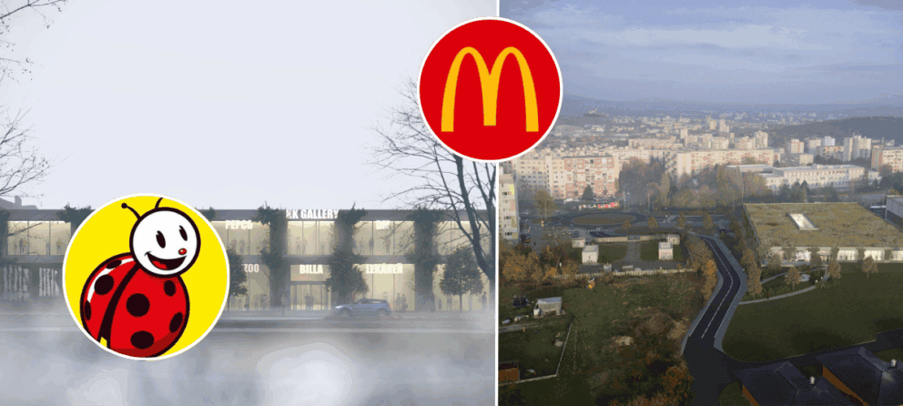 Nitra, obchody, McDonald's, Biedronka