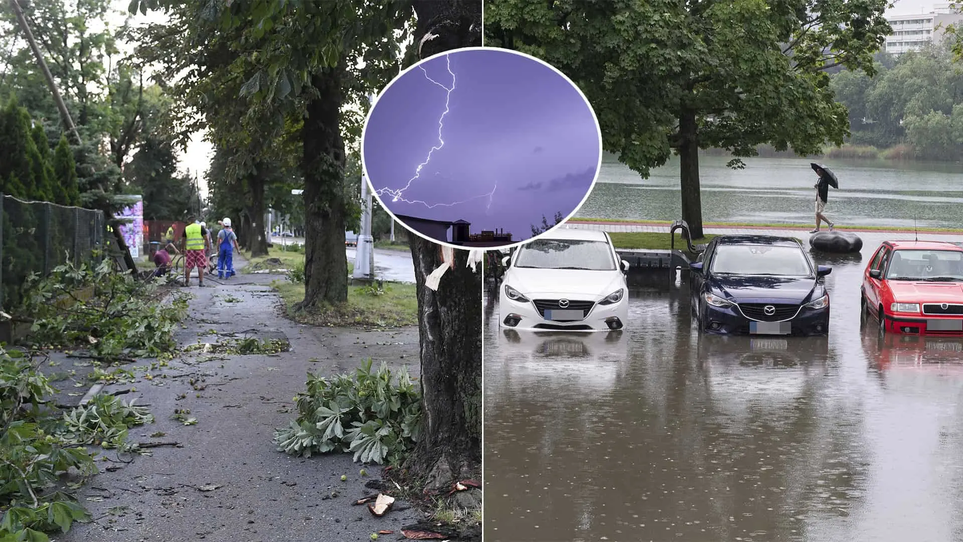 počasie dážď búrka