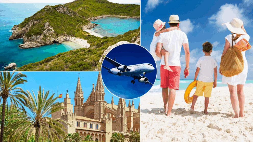 dovolenka let lietadlo more