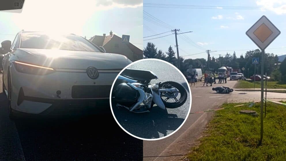 Vodička odbočovala, motorkár už nestihol zareagovať.