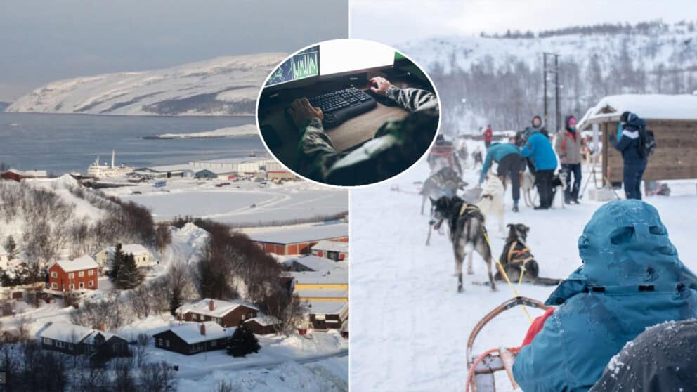 Nórsko Kirkenes hranice blízko s Ruskom, špión