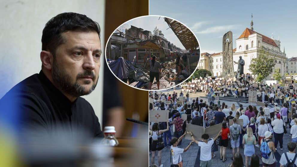 Ukrajina Rusko vojna demonštranti zákon