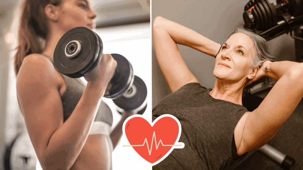 cvičenie, ženy, činky