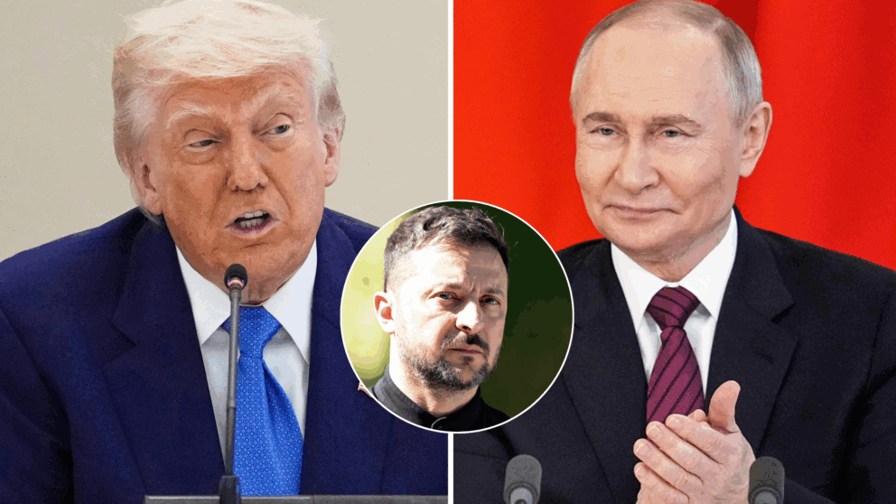 Trump, Zelenskyj, Putin