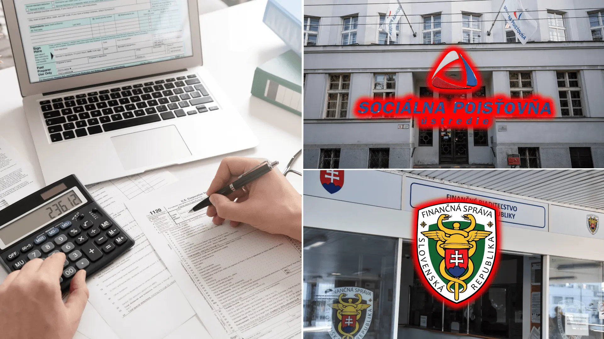 finančná správa sociálna poisťovňa dane účtovníctvo