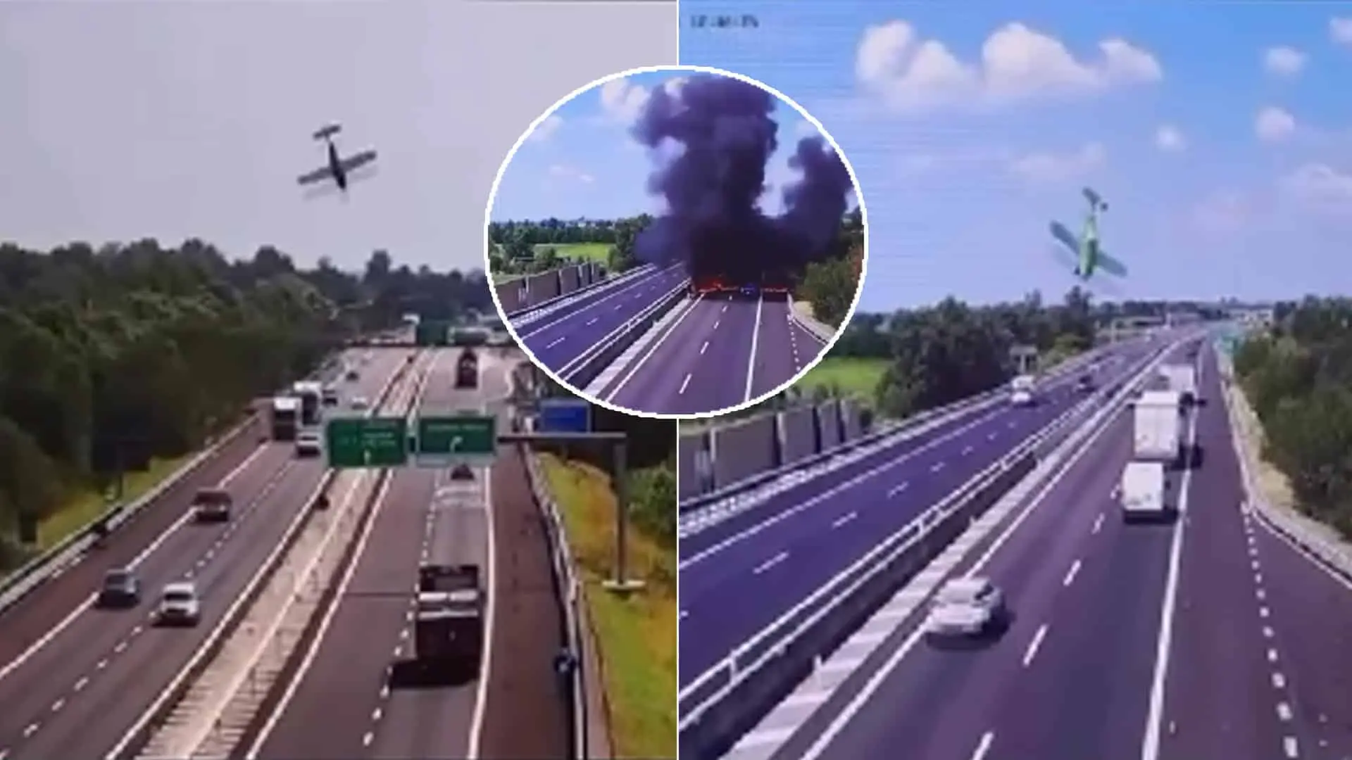 lietadlo sa zrútilo na diaľnicu v Taliansku