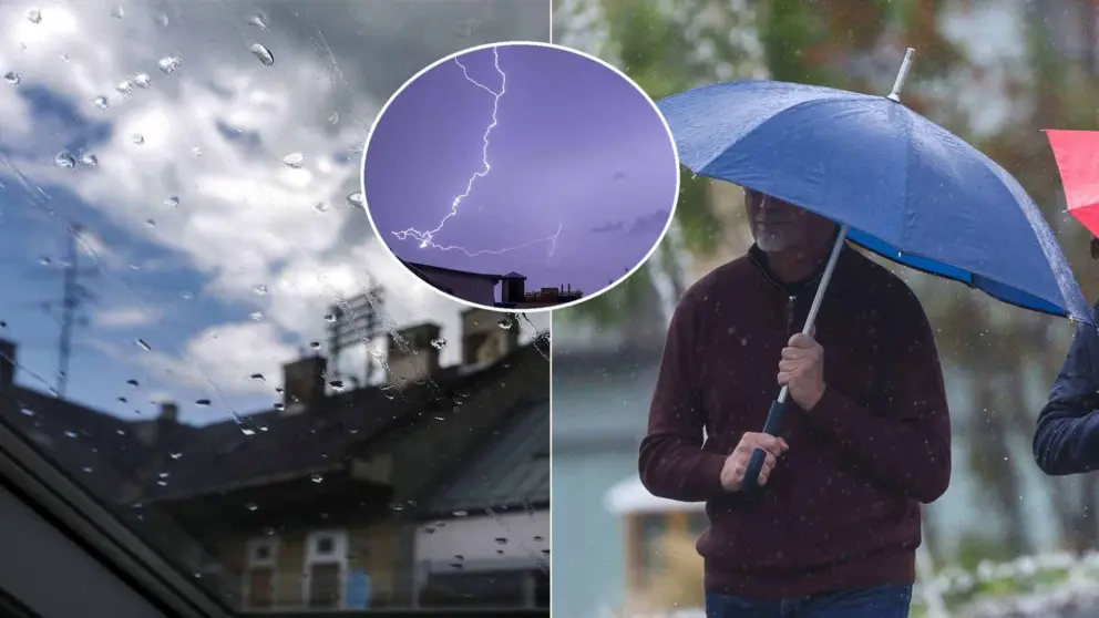 počasie dážď búrka blesk