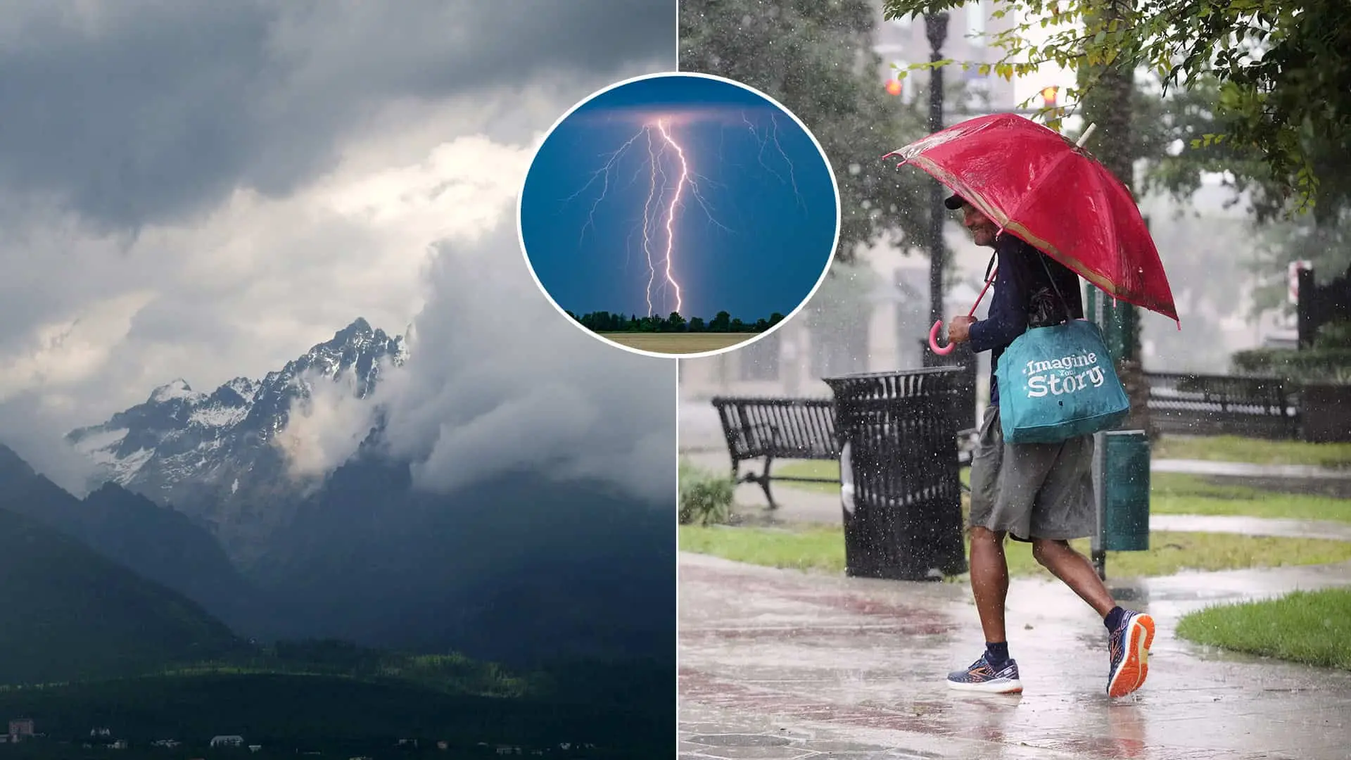 počasie dážď búrka blesk