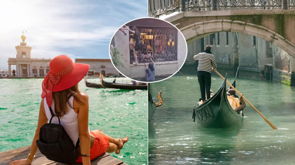 Benátky Taliasnko gondola