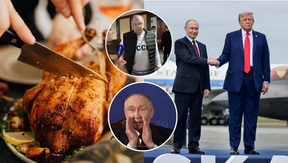 Vladimir Putin a Donald Trump na samite.