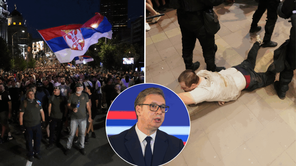 Srbsko, protesty, Vučič