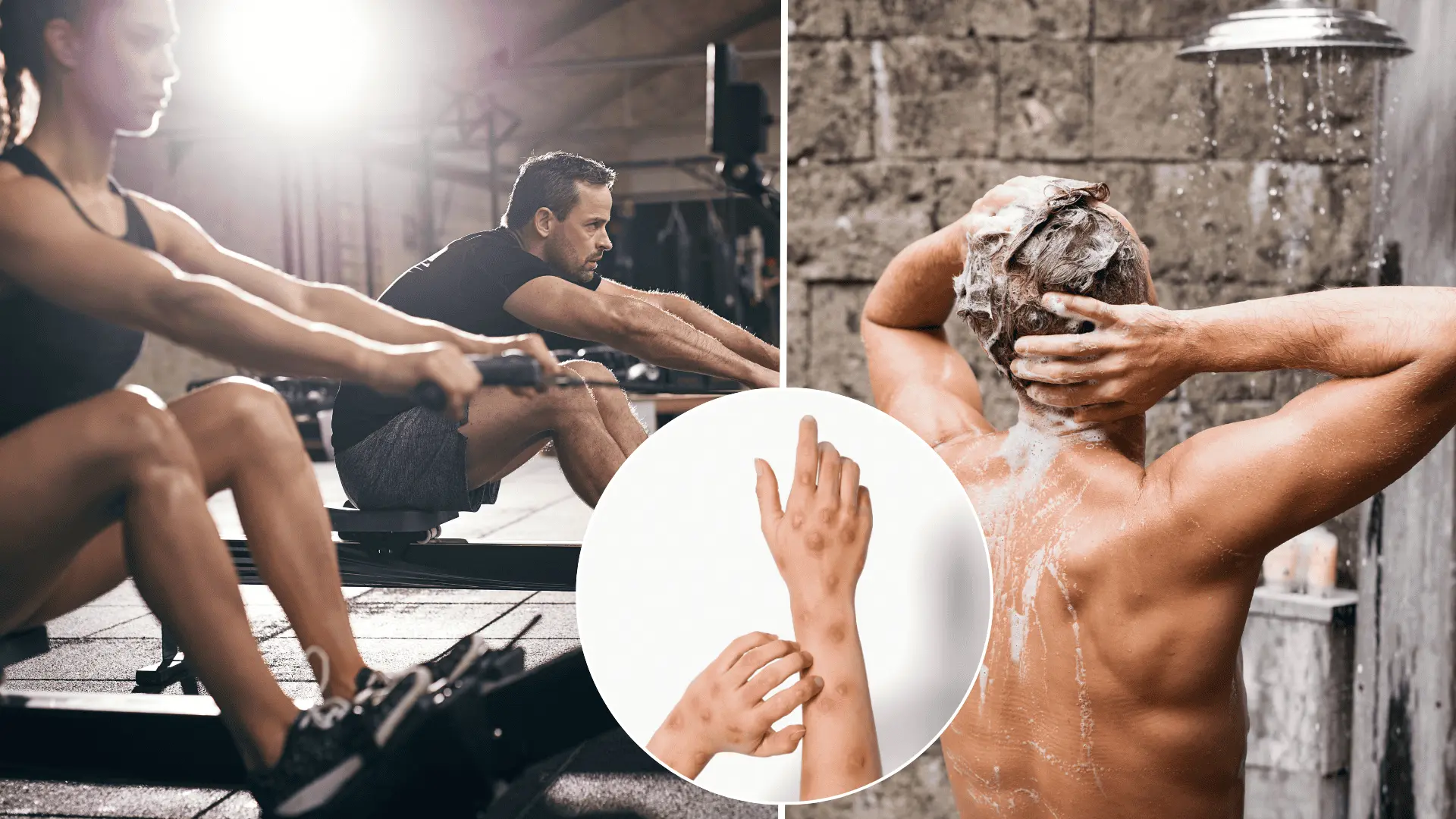 cvičenie, sprcha, koža