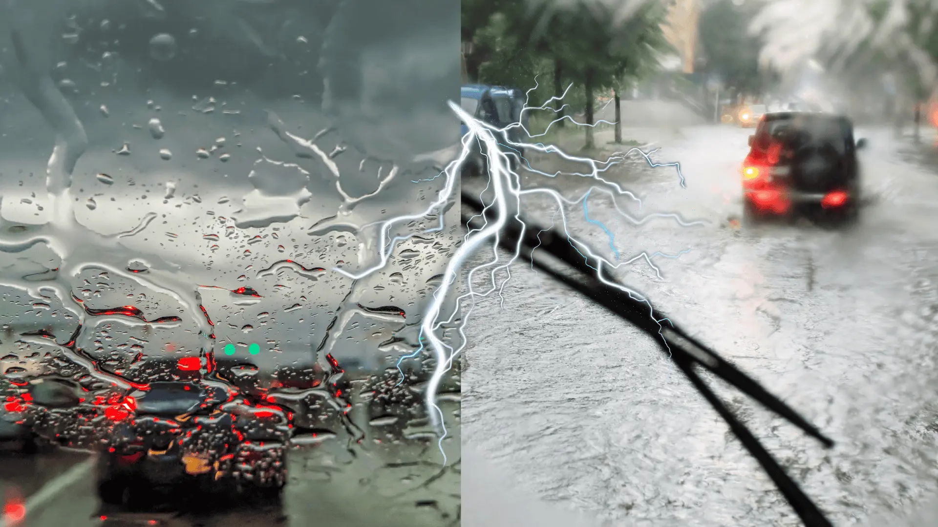 búrka, jazda, šoférovanie, blesk