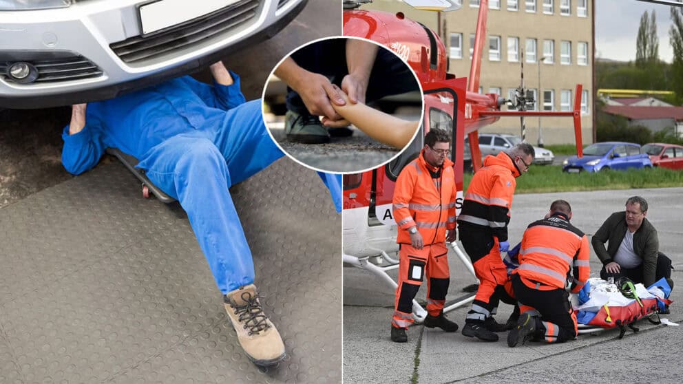 auto výbuch záchranári