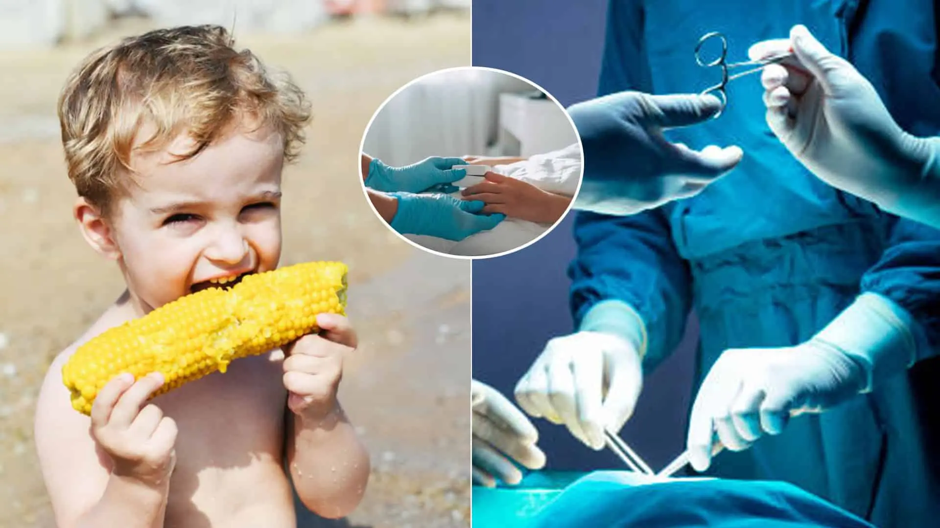 dieťa kukurica operácia nemocnica lekári