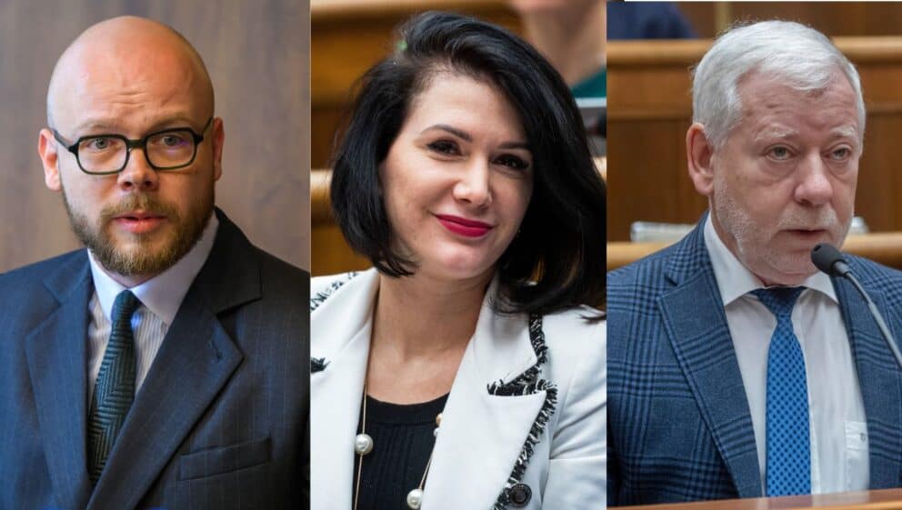 Oskar Dvořák (vľavo). Jana Bittó Cigániková (v strede) a Jozef Valocký (vpravo).