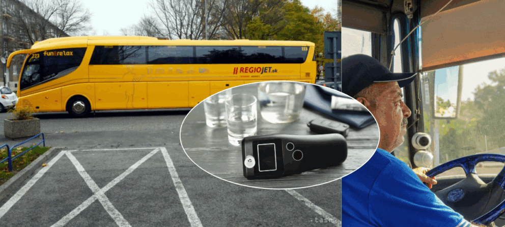 RegioJet, šofér, alkohol tester