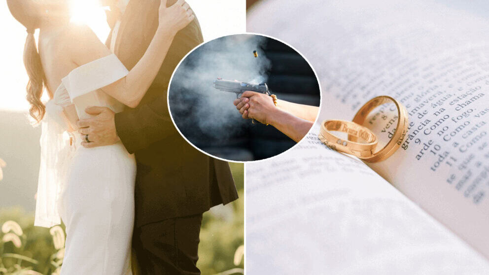 zbraň streľba svadba