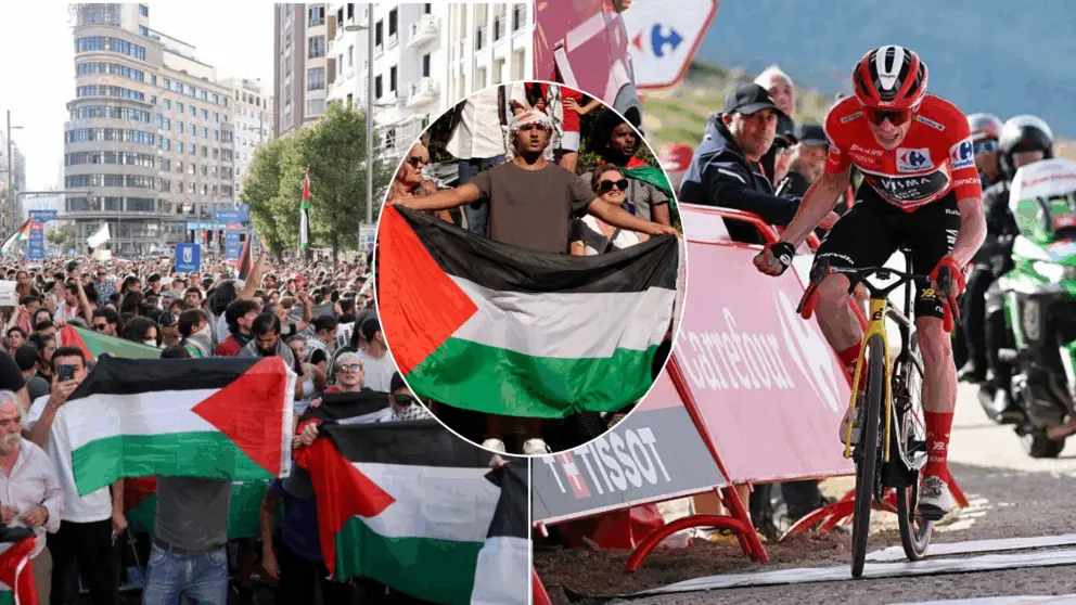 protesty, palestína, madrid, vuelta,
