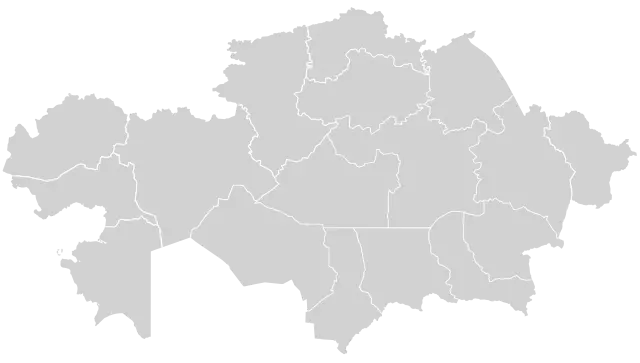 Kazachstan, obrysová mapa