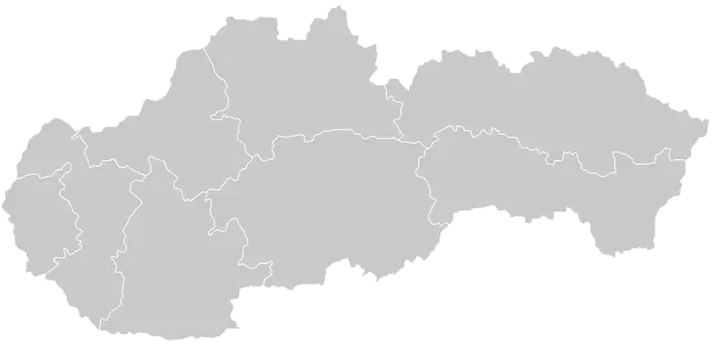 Slovensko, obrysová mapa