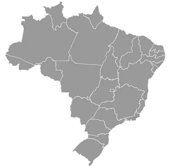 Brazília, obrysová mapa
