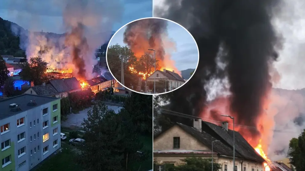 Dobšiná požiar domy