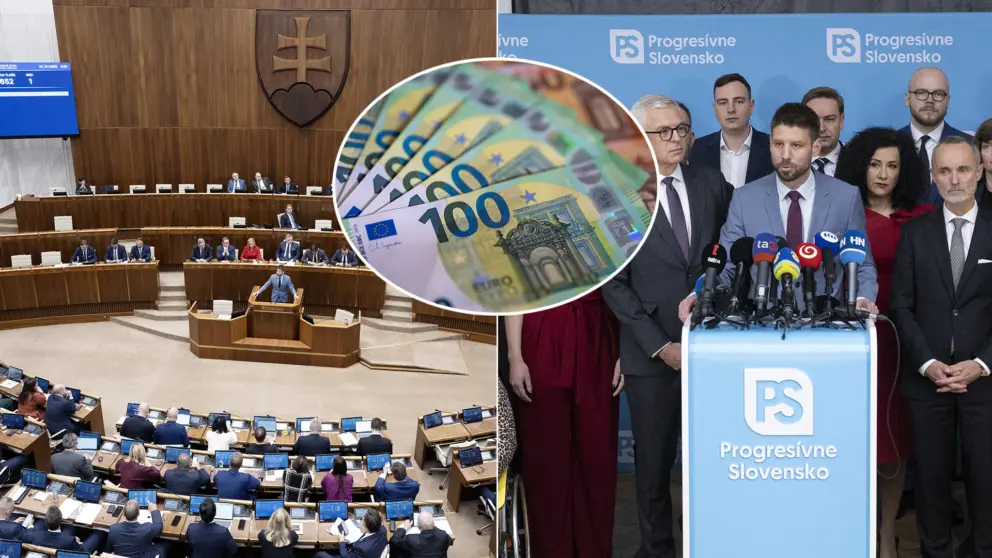 Progresívne Slovensko parlament peniaze