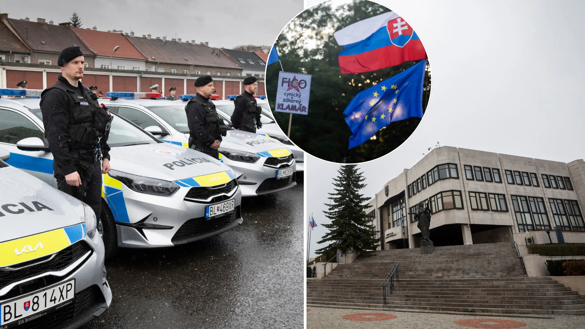 policajti, protest, konsolidácia