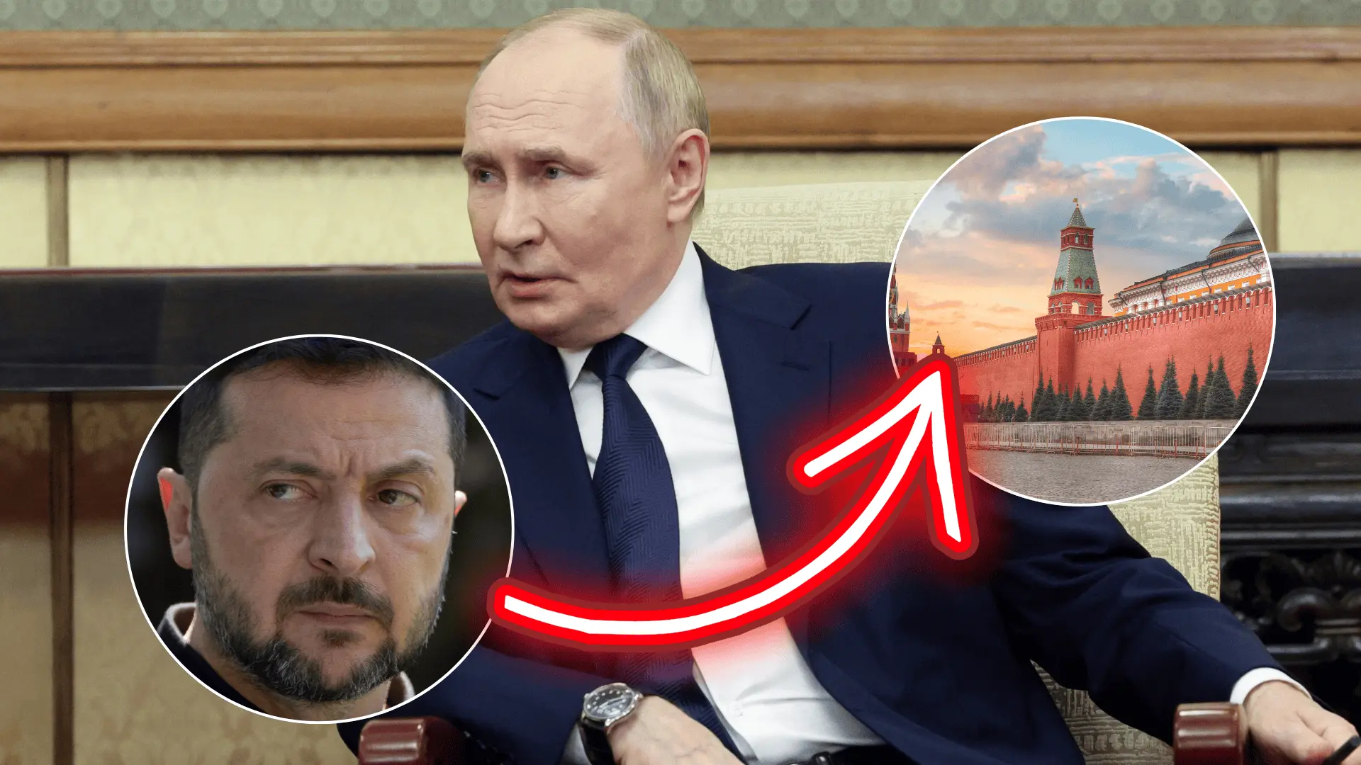 Putin, Zelenskyj, Moskva