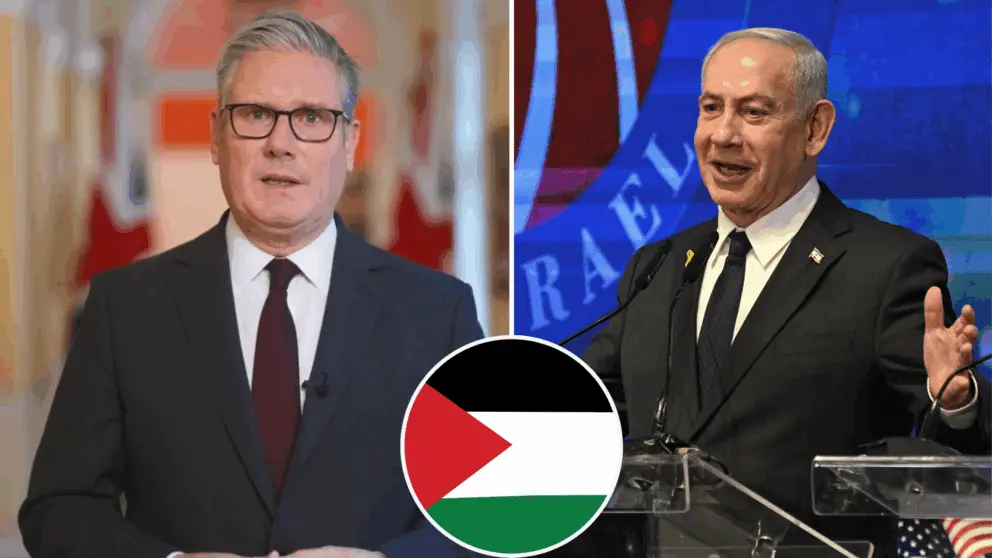 Starmer, Netanjahu, Palestína, uznanie