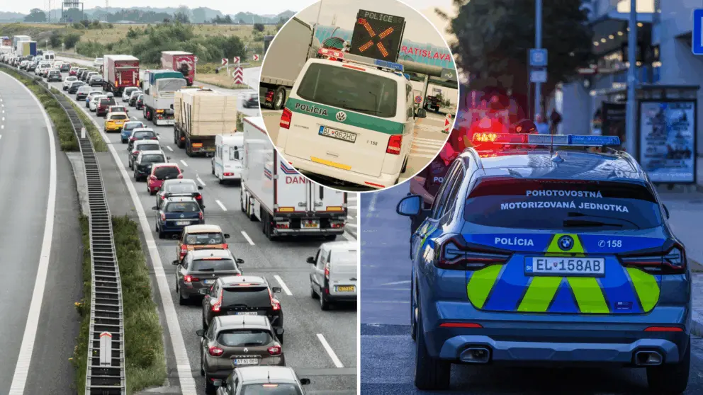 Bratislava, kolóny, polícia